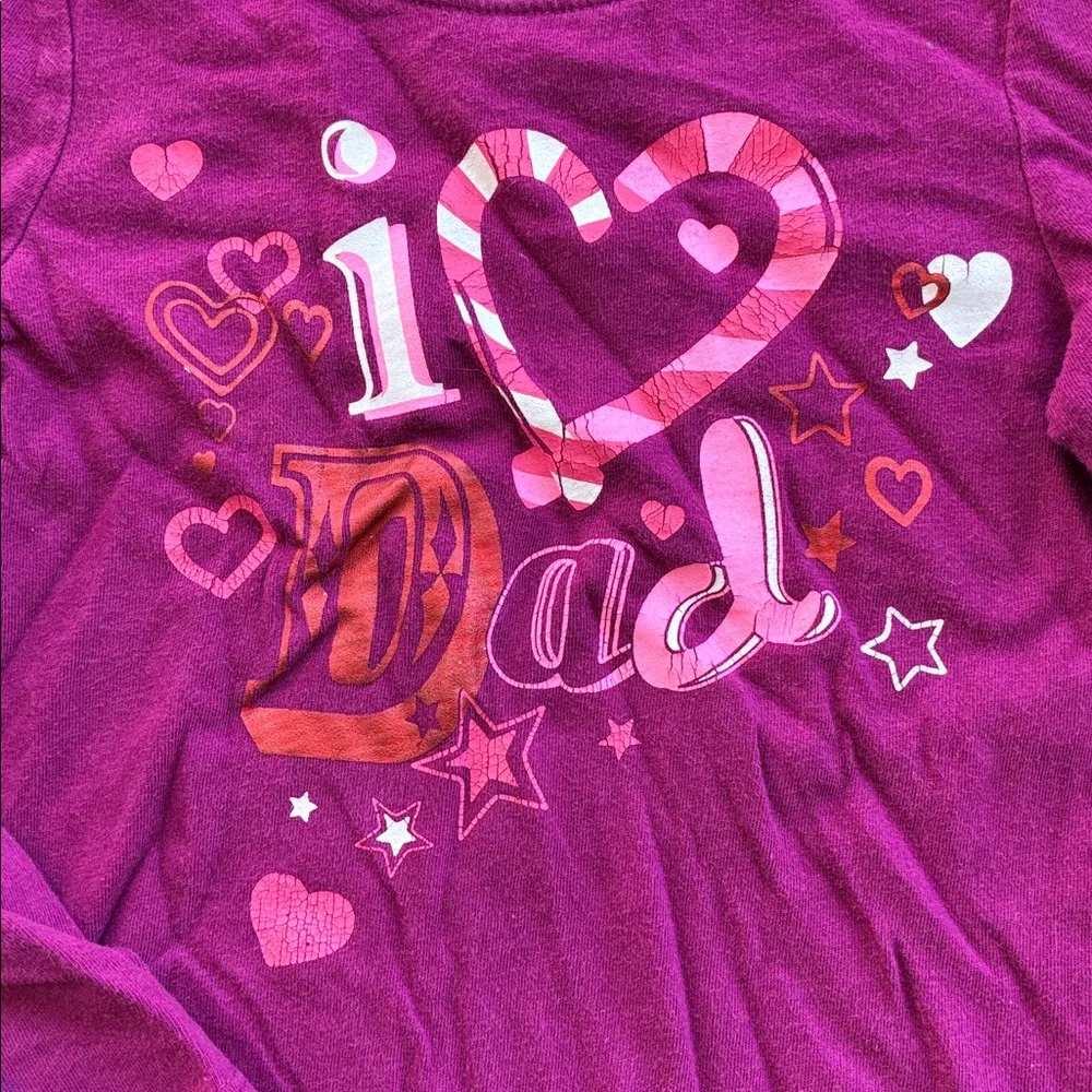 Old Navy Purple 'I Love Dad' Long Sleeve Tee size 4T